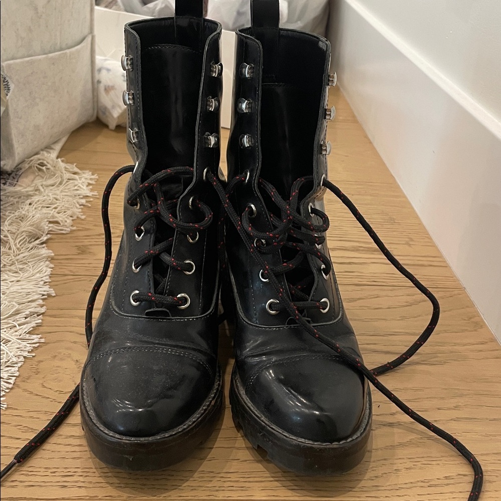 Marc Fisher Black Combat Boots